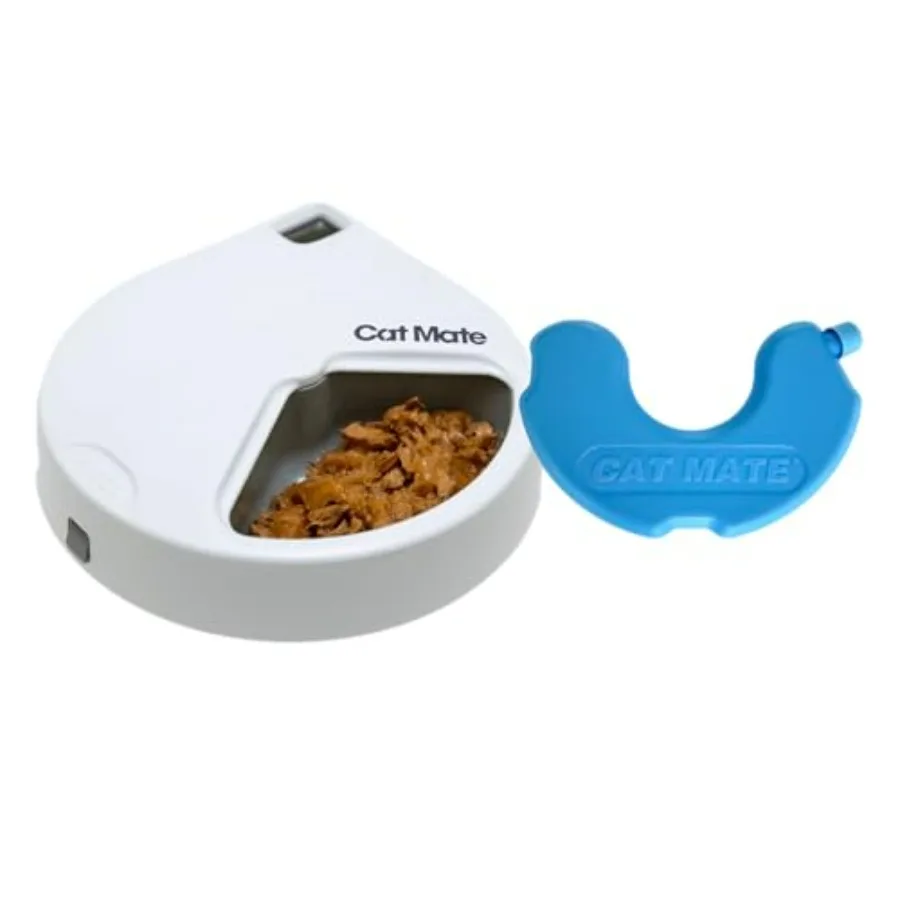 وحدة تغذية الحيوانات الأليفة الأوتوماتيكية C300 ذات 3 وجبات مع مؤقت رقمي للقطط أو الكلاب الصغيرة مناسبة لتسليم أغذية الحيوانات الأليفة الرطبة والجافة حتى 0.7