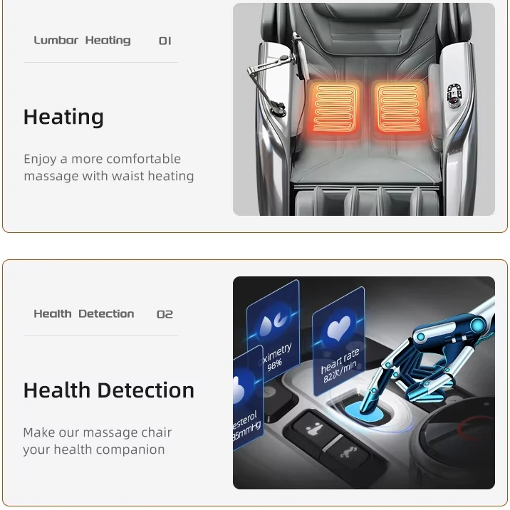 GUOHENG Luxury 6d Voice Control Electric Massage Chair zero Gravity SL Electric Massage Sofa with Foot Massage