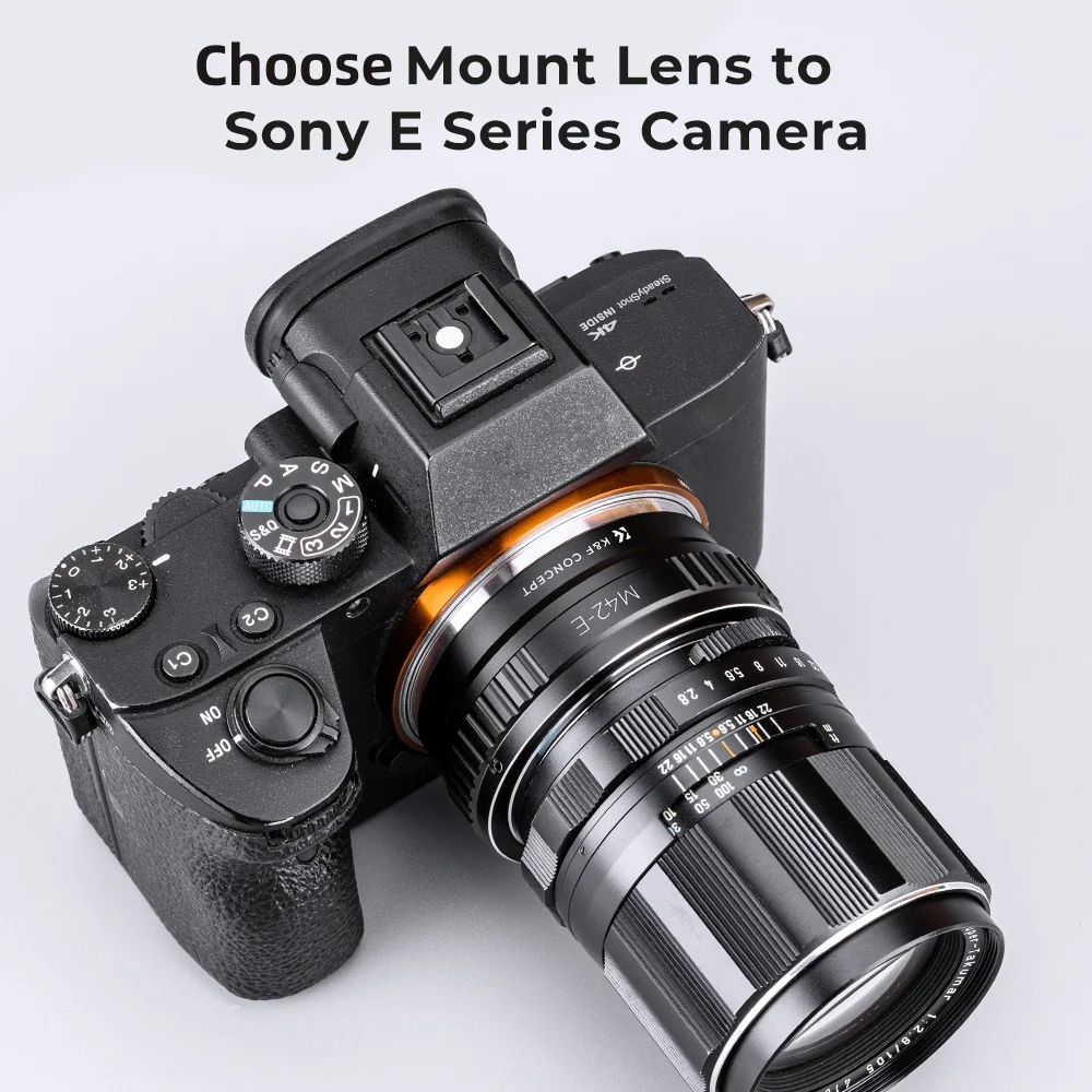 K&F Concept Lens Adapter for M42 Canon EF EOS FD MD Nikon Olympus OM PK C/Y Leica M Lenses to Sony E A5000 A6400 A1 Camera Mount