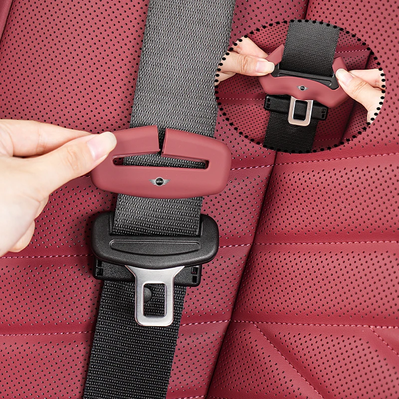 Silicone Anti Scratch Car Seat Belt Clip Protector Buckle Lock Cover For MINI Cooper F55 F56 R60 R59 R58 R57 R56 JCW Clubman