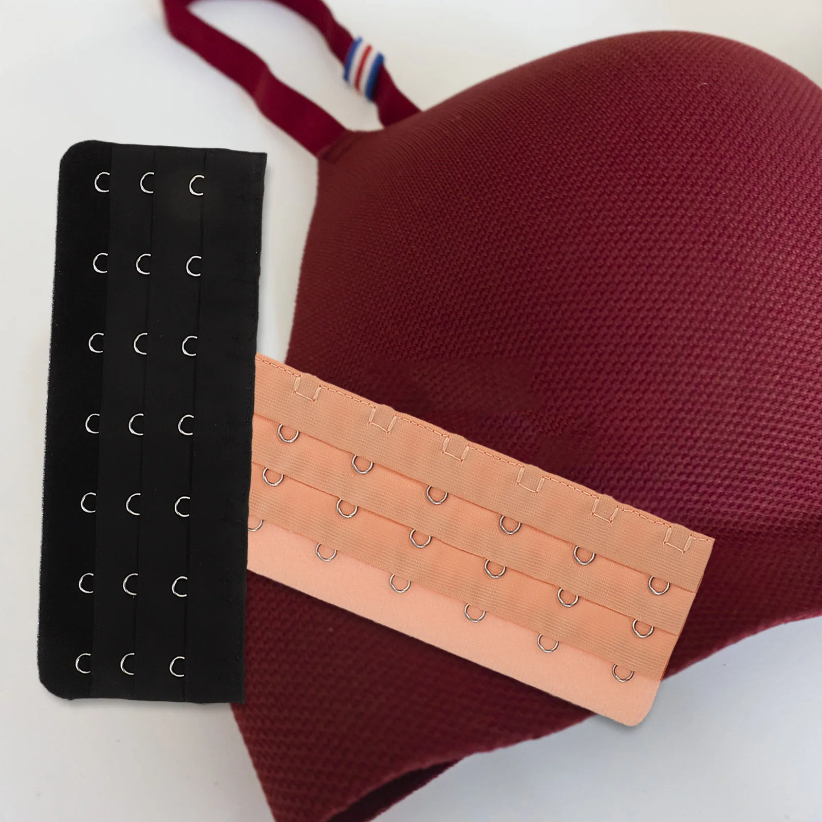 4 szt. Przedłużaczy do biustonosza z 7 haczykami, elastyczne przedłużki pasków, wygodne, oddychające, plus size, wspierające przedłużenie biustonosza