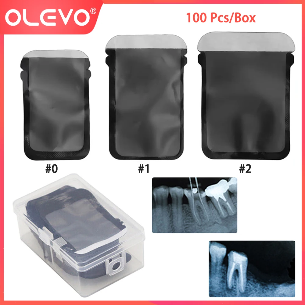 100 Pcs Disposable Dental X-ray Film Barrier Envelopes Digital Protection Cover Phosphor Plate 0# 1# 2# Dentista Material