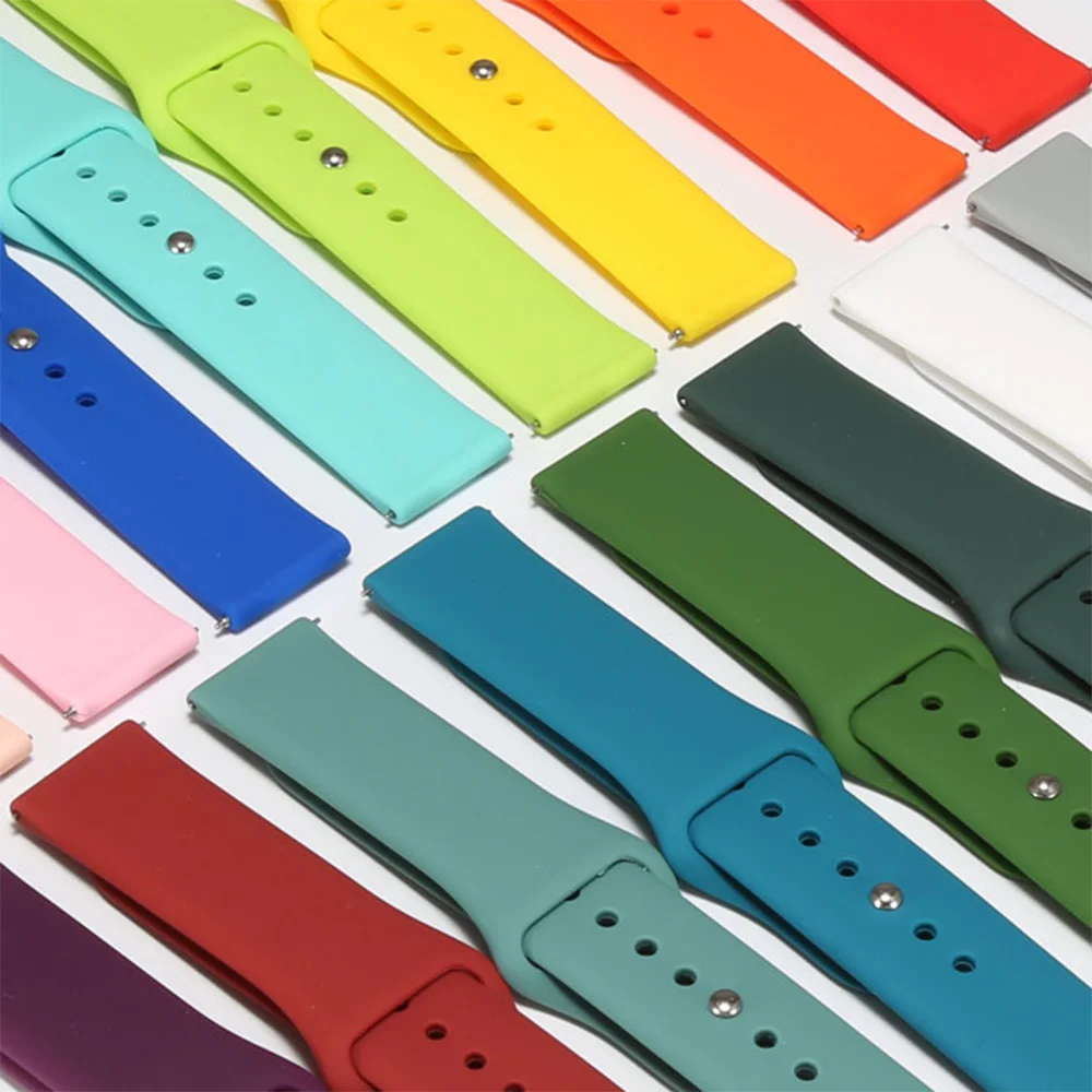 Pulseira de relógio de silicone para relógio Samsung Galaxy, pulseira esportiva, Classic Active 2, Huawei GT 4, 2, 2e, 3 Pro Bandas, 20mm, 22mm, 6 Pro, 5 Pro, 4 Pro