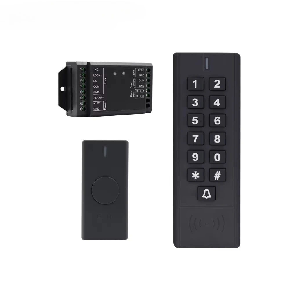 Teknologi 433MHz IP65 Kit Keypad Nirkabel Tahan Air Kontrol Akses Pembaca Kartu 125KHz Keamanan Nirkabel