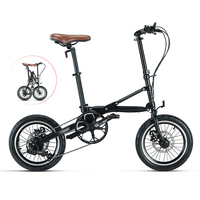 CMSBIKE Folding Bicycle 16 Inch 7-speed Dual Disc Brake High Carbon Steel Frame 16 Inch Mini Foldable Bike Hot Selling In Japan