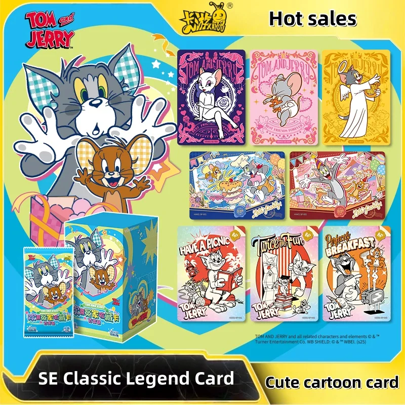 

KAYOU оригинальные карты серии Tom and Jerry Happy Enemy, периферийные персонажи аниме, детские подарочные коллекционные карты на день рождения