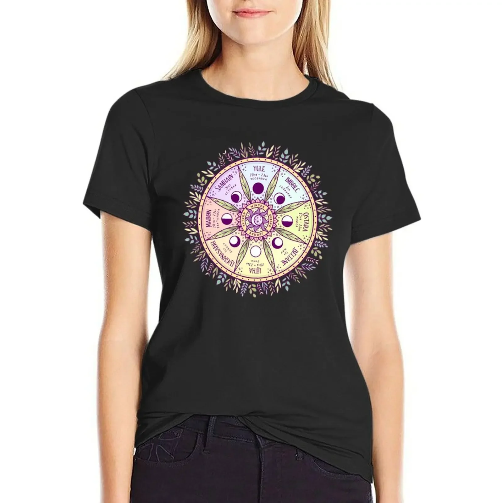 

Wheel of the Year T-Shirt plus size tops animal prinfor summer tops western t shirts for Women