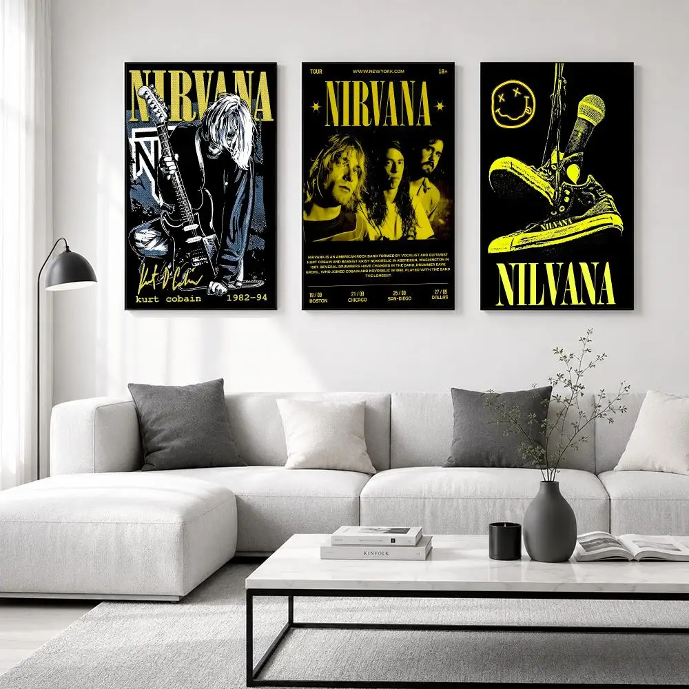 N-Nirvana Poster posters for bedrooms and living rooms—high-definition cartoon movie-themed wall art.
