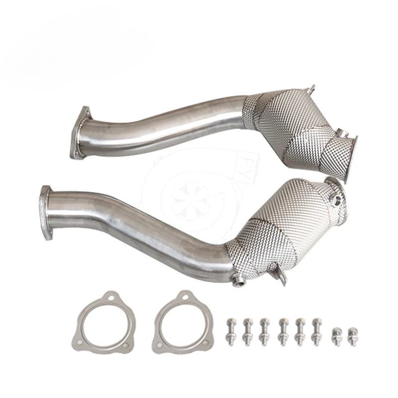 For Porsche cayenne 3.6T 14-18 catted heat shield downpipe