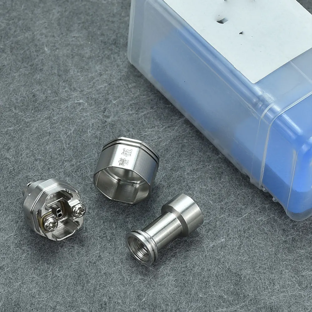 

Four One Five MTL Style RBA Atomizer 316 SS for Boro Tank AIO Billet, Compatible with SXK BB, Vandy Vape Pulse, and Cthulhu Mods