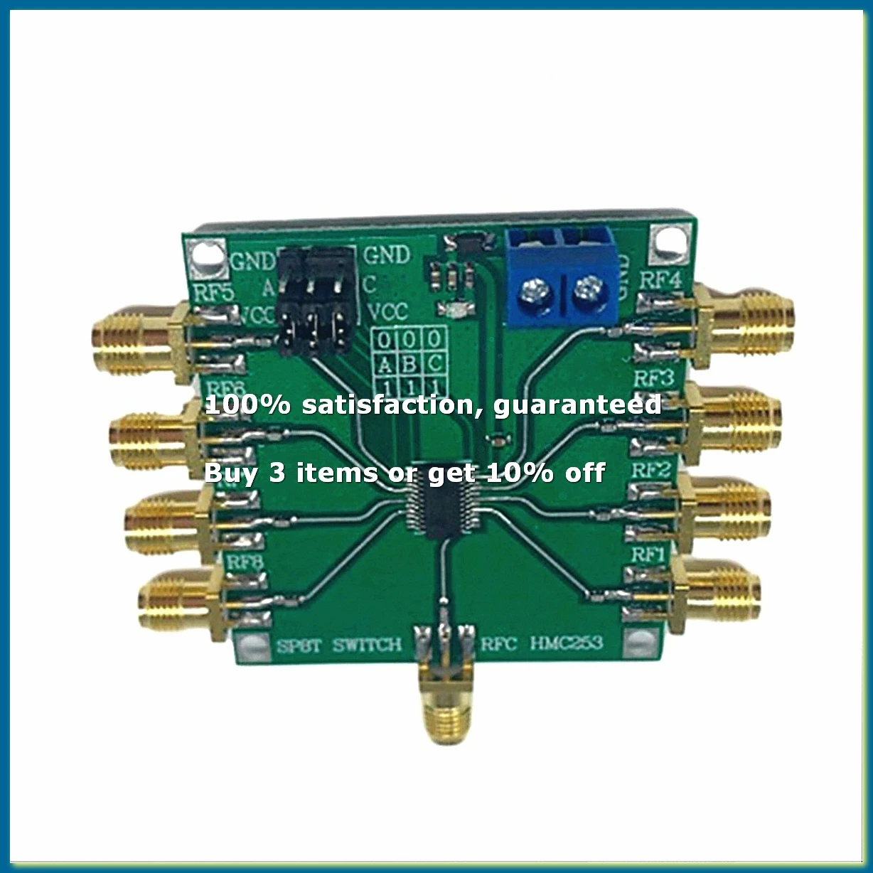 ●HMC253 DC-2.5 GHz Multifunction RF Single Pole Eight Throw Switch Rf Switch Channel Select Antenna Module-ABFB