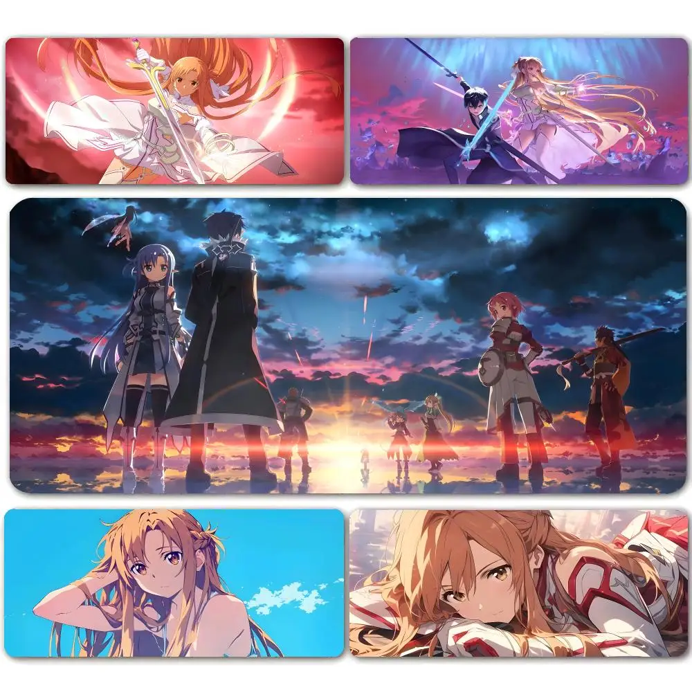 Sword Art Online Asuna Mouse Pad Mousepad Large Gaming Mouse Pad LockEdge Thickened Computer Keyboard Table Desk Mat