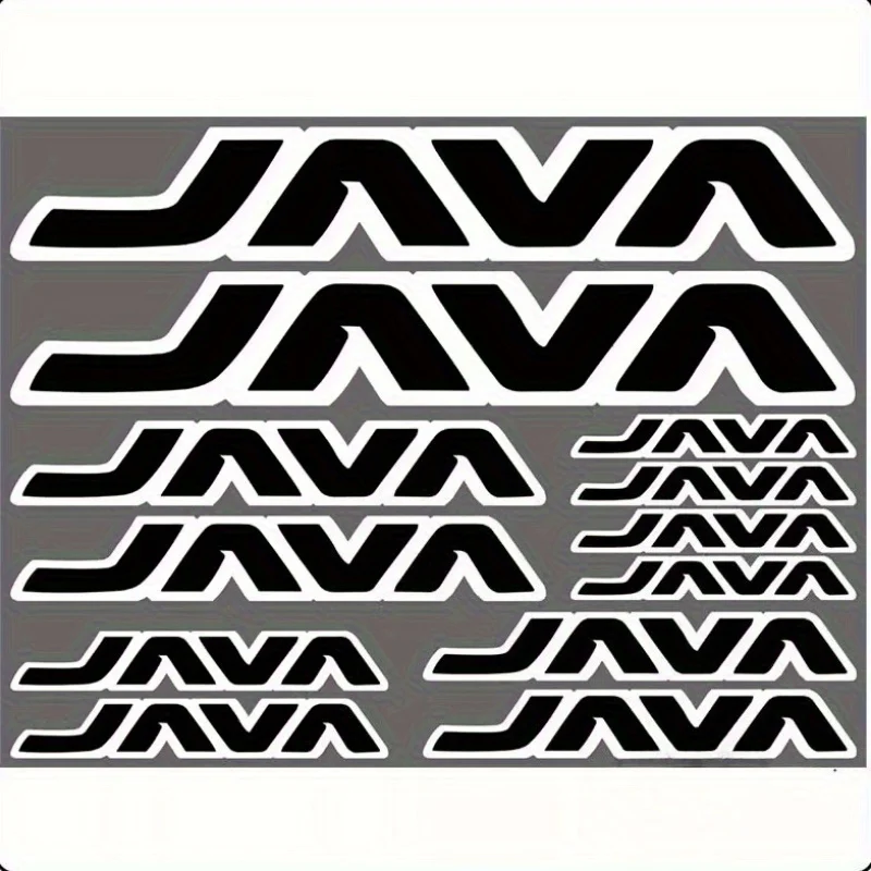 مجموعة واحدة من ملصقات إطار دراجة جافا، ملصقات زخرفية مبتكرة لخوذات الدراجات الجبلية، ترقية الدراجة الملونة