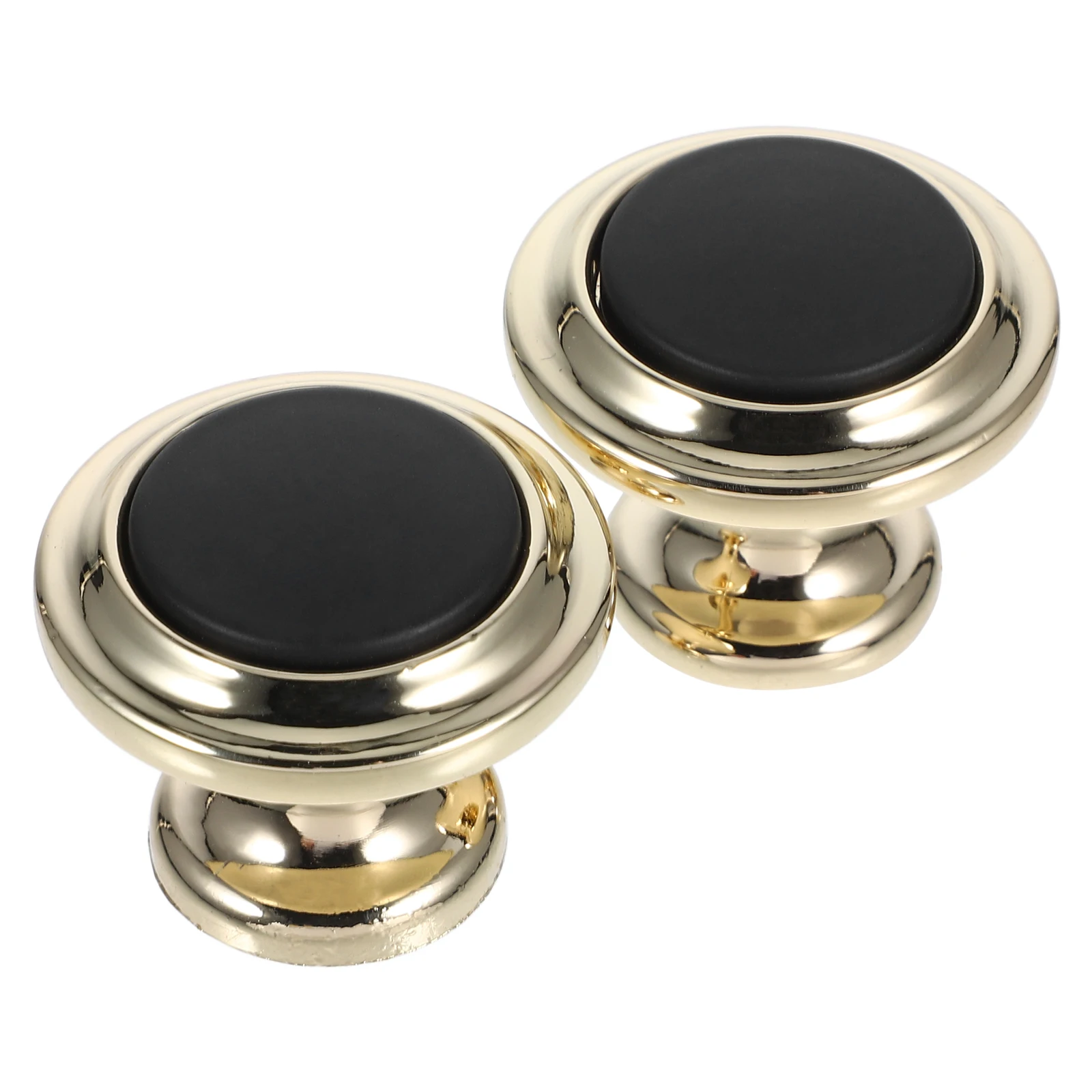 

2pcs Round For Cabinets Black Cabinet Door Knobs Drawer Pulls Kitchen Wardrobe Cupboard Furniture Hardware Fittings Knobs