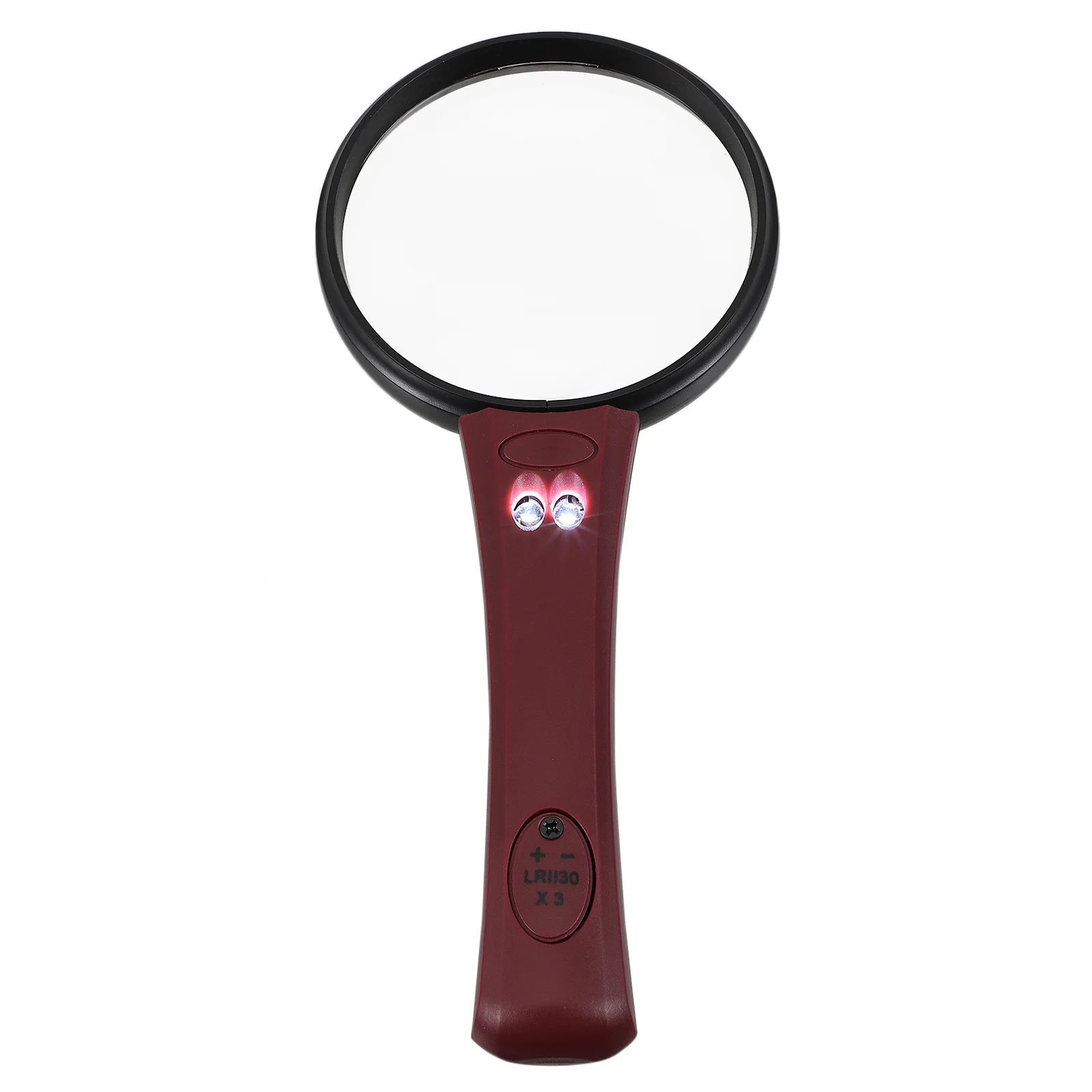 

1pc Handheld Magnifying Glass With Led Light Premium Acrylic Lens For Reading Books Newspapers Maps Elderly Low Vision Kids