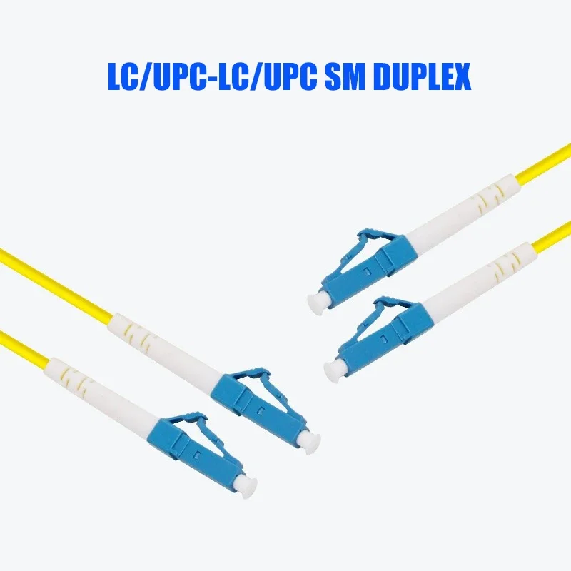 سلك تصحيح الألياف الضوئية 9/125 G652D Simplex LCUPC إلى LCUPC SM SX 9/125um 2/3M ضفيرة FTTH سلك توصيل بصري كابل الطائر 2.0