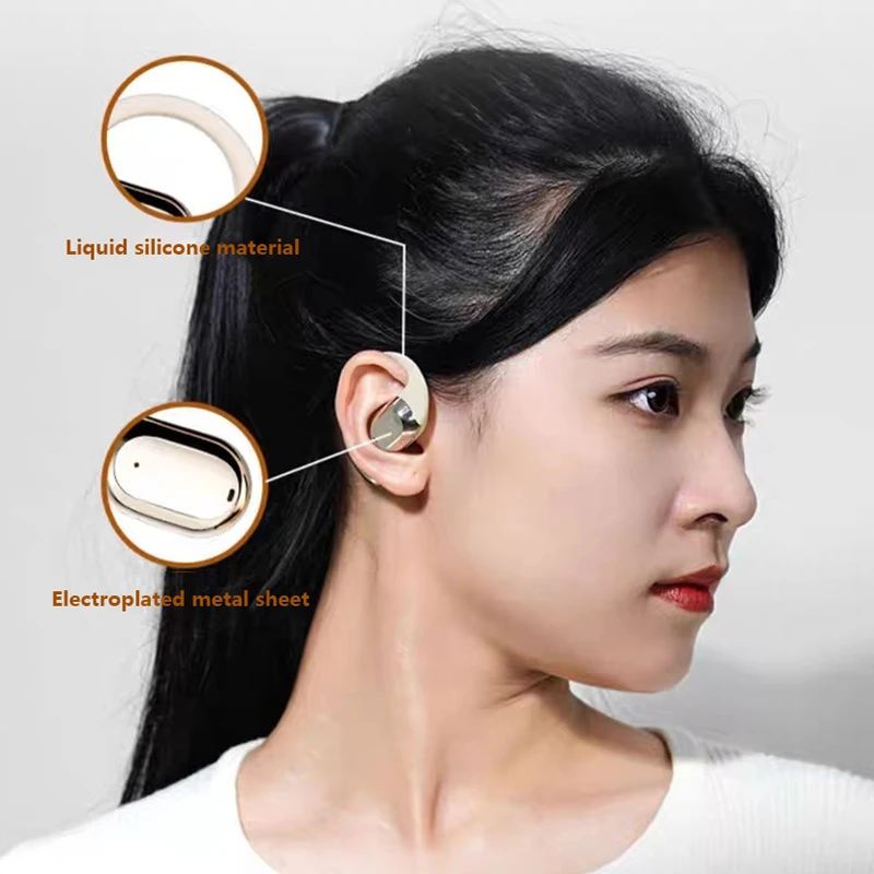 Open Ear Wireless Earphones Wireless Air Conduction Ear Hook Headphone For Sport Running Long Battery Time ENC Noise Reduce OWS