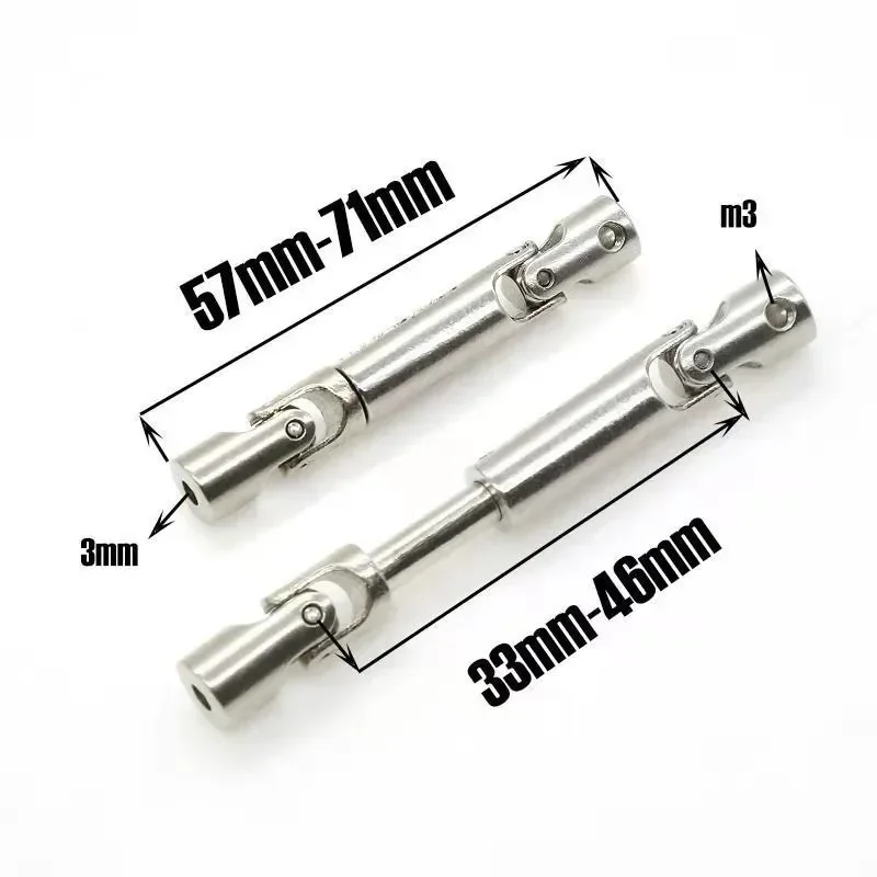 1/2Pcs WPL C24 C34 B14 B36 MN MN99S C606 Upgrade Metal Drive Shaft RC Car Parts Accessories Cardan Shaft for C14 C44KM JJRC