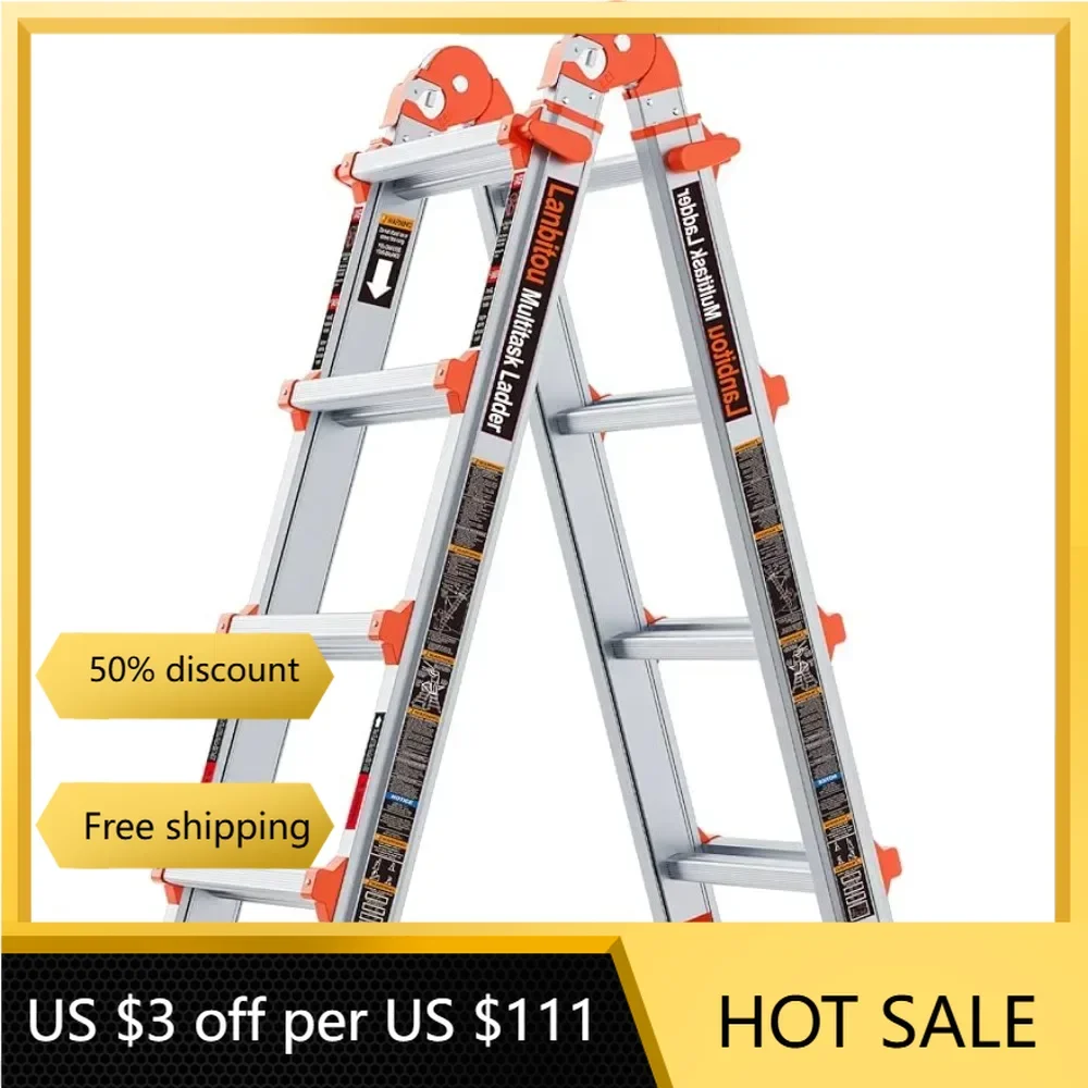 A Frame 4 Step Ladder Extension Aluminum Folding Ladder Free Shipping Scaf Folding Furniture Space Savers Scaffold Climbing Home