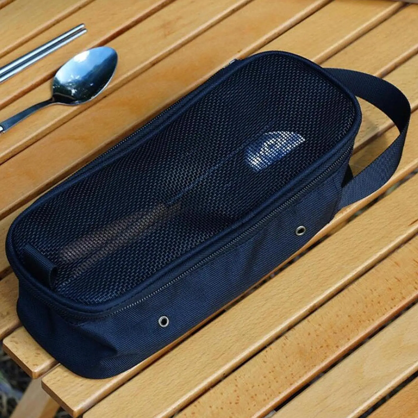 

Tableware Storage Package Kitchen Mesh Case Portable with Net Pocket Kitchen Ware Storage Bag Camping Cookware Bag for Travel