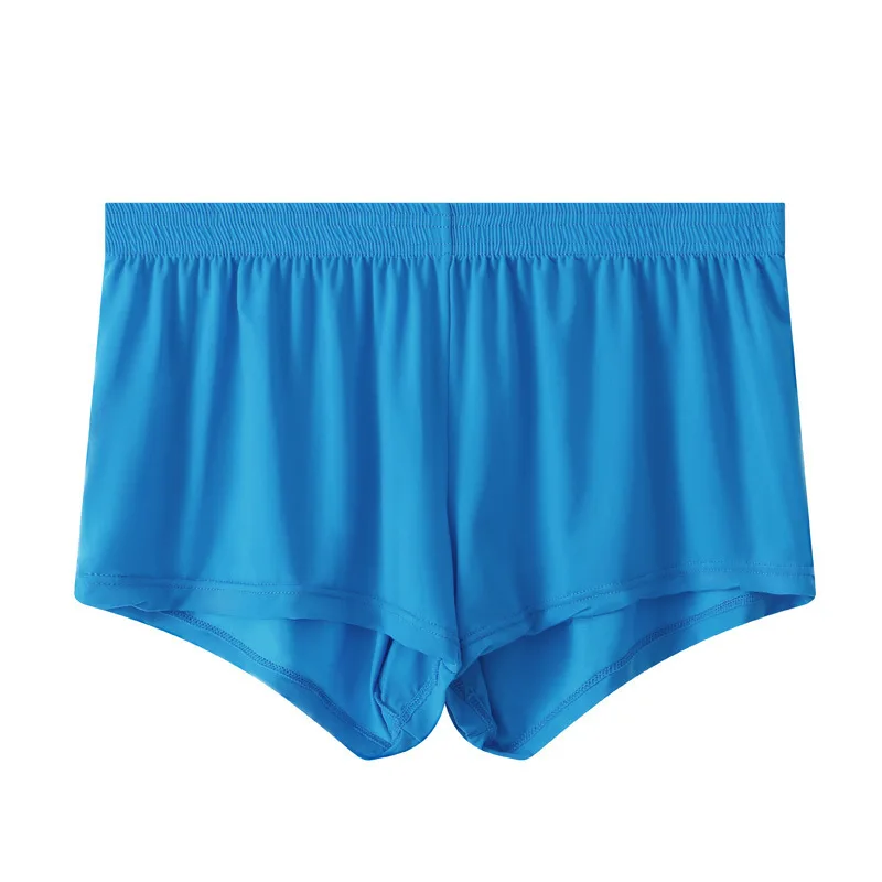Ice Silk Boxer Shorts Men Breathable Lightweight Loose Fit Summer Sleepwear Home Wear Lounge Pants Comfortable Underwear