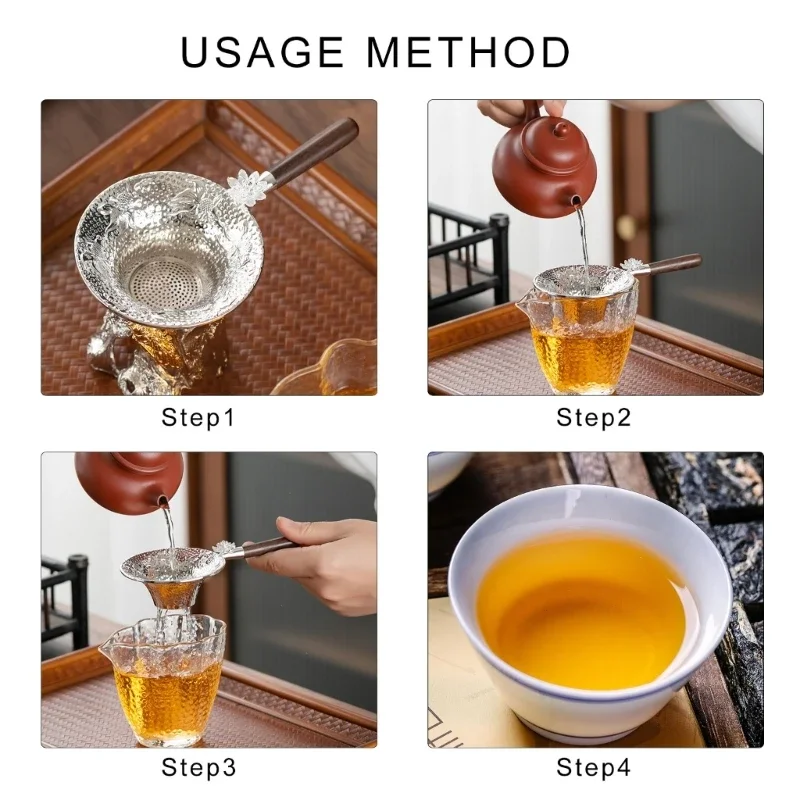 Metal Teas Filter with Handle Easy Clean Teas Infuser for Home and Offices Use Sophisticated Sieves Teaware