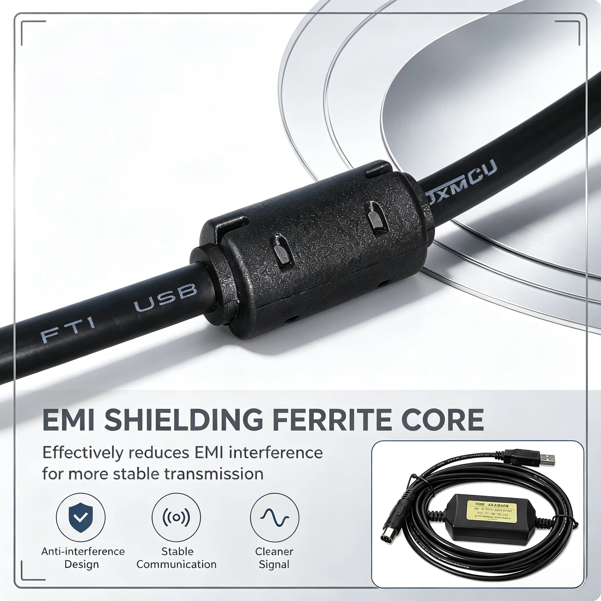Communication Cable USB-ACAB230, 3M CH340 USB to RS232 Compatible with Delta DVP-EX ES EH EN PLC Programming Download