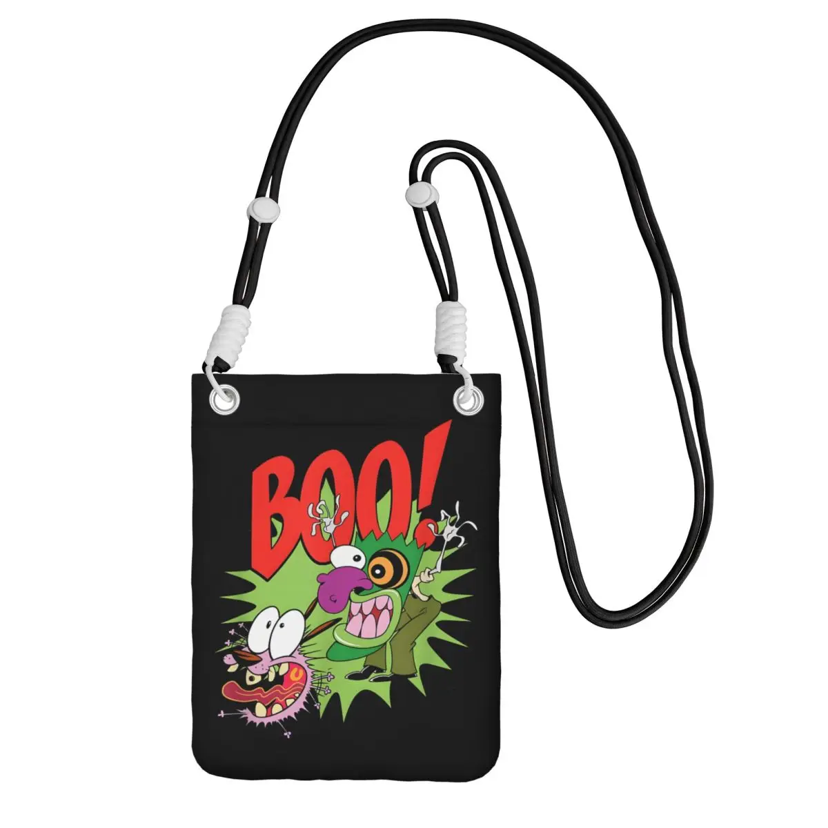 

Custom C-Courage The Cowardly Dog Mobile Phone Bag for Men Women Dog Cartoon Shoulder Crossbody Bag Suitable Coin Purse Wallet