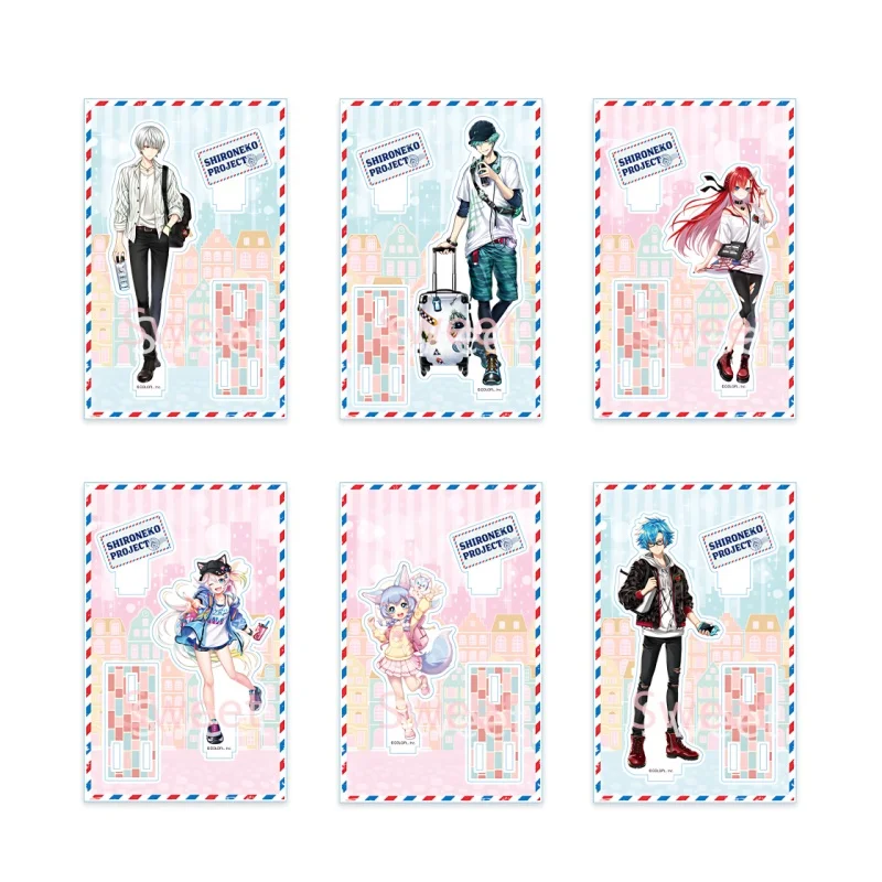 

15CM Anime White Cat Plan: Zero Chronicle HD Model Plate Double Insertion Acrylic Stand Display Creative Wholesale Figure gift