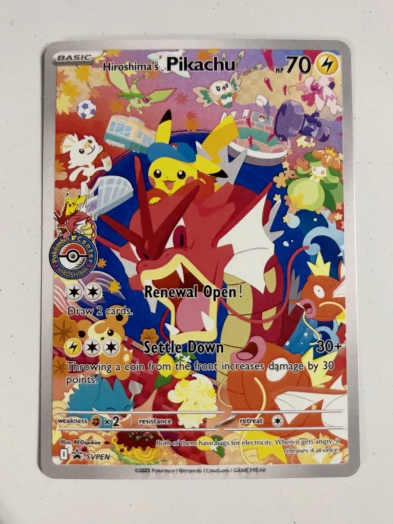 لتقوم بها بنفسك 4 قطعة بوكيمون PTCG Tohoku بيكاتشو هيروشيما بيكاتشو التحكم الذاتي جمع التوقيع التداول بطاقة فلاش أنيمي الكرتون هدية #4