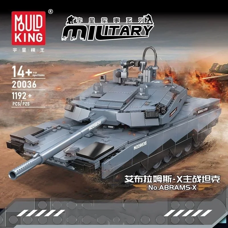 Mould King 20036 Abrams-XElectric Remote Control Building Block Assembly Model Toy
