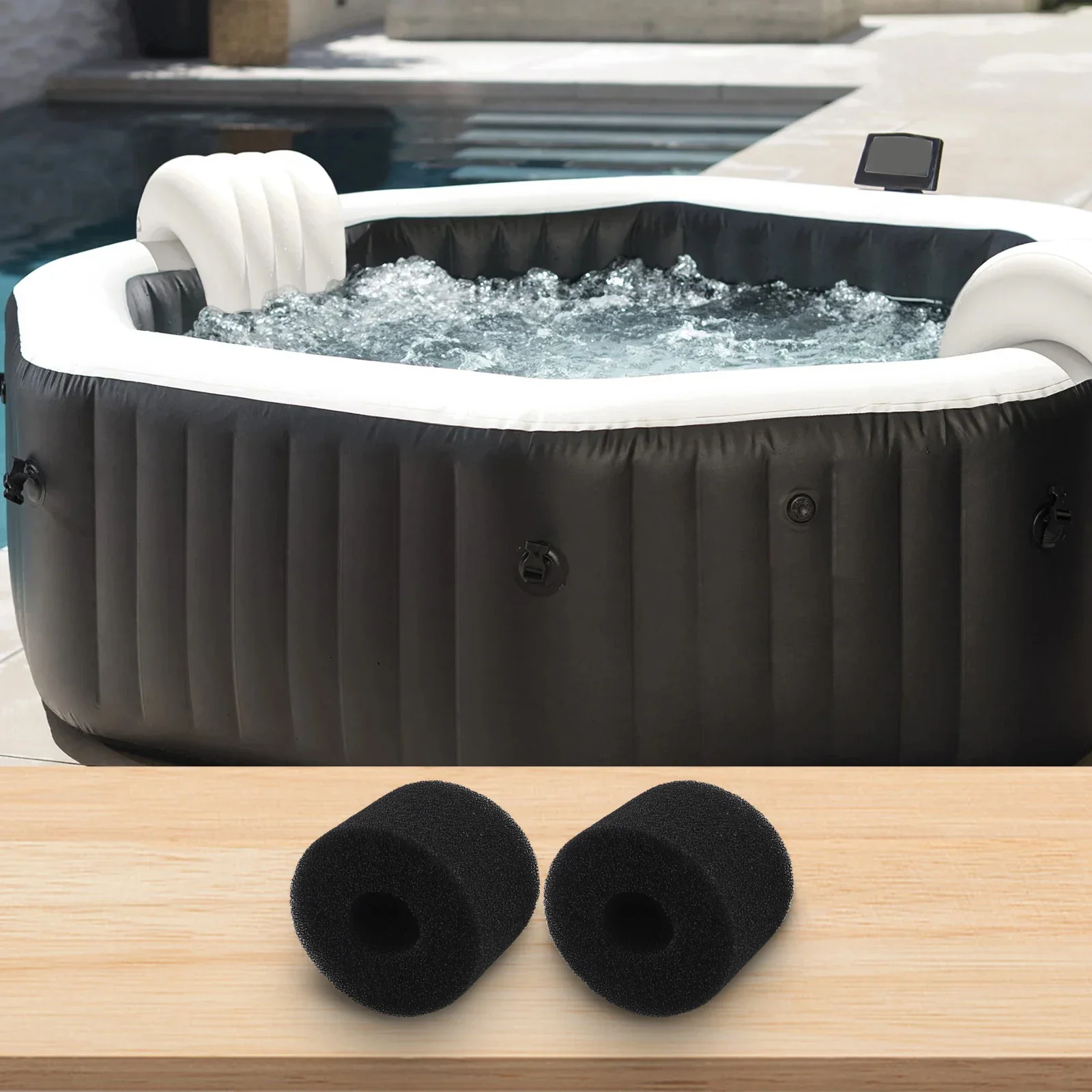 Sponges Filter Spare Parts Washable Reusable 10.8*7.3cm 6 Pieces Accessories For Intex Bubble For Jetted Pure-spas