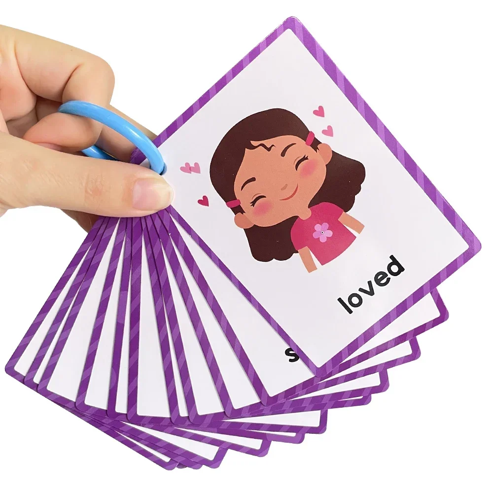 15 Cards My Emotion Feeling English Learning Words Flash Cards kids Educational learn Toys for Children Enlightenment Card