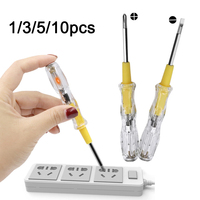 Electrical Testers Tester Pen 100-500V Electric Test Multifunctional Test Pencil Slotted Double-Headed Screwdriver Tester Pen