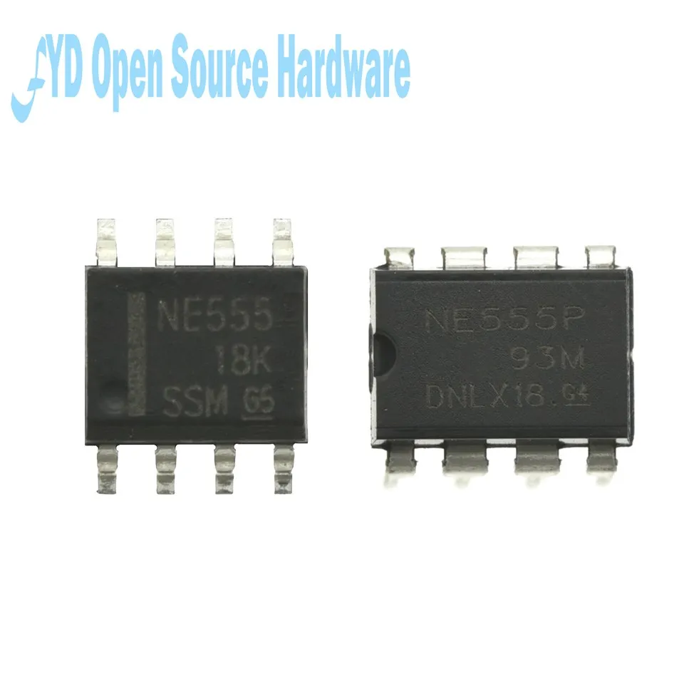 NE555 NE555P NE555N IC 555 Timer Programming Oscillator Chip 8 Pin SOP8/DIP-8 for Pulse Generator