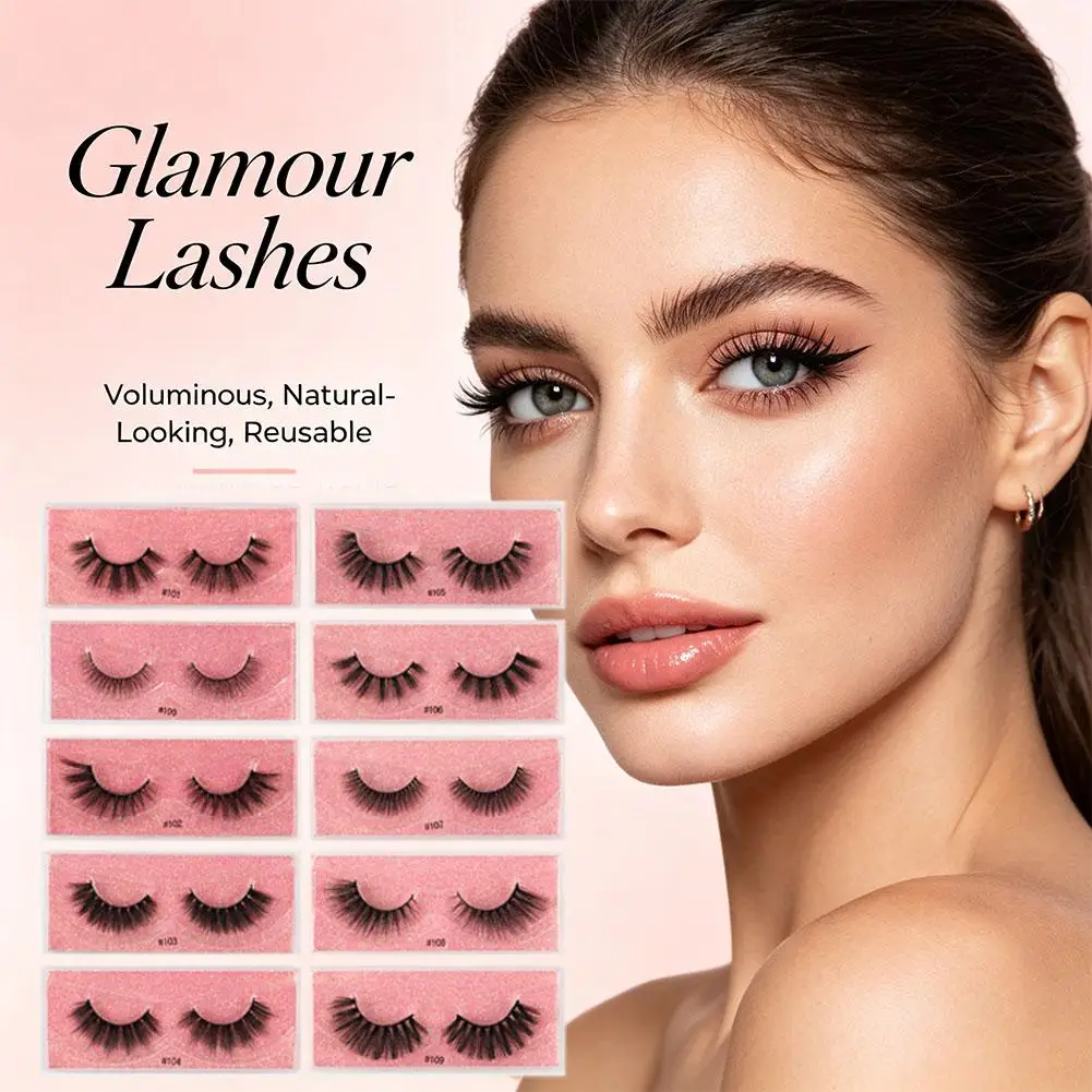 3D Mink False Eyelashes Natural Fluffy Soft Wispy Long Fake Lashes Reusable Thick Eyelash Extension Makeup Tool for Women