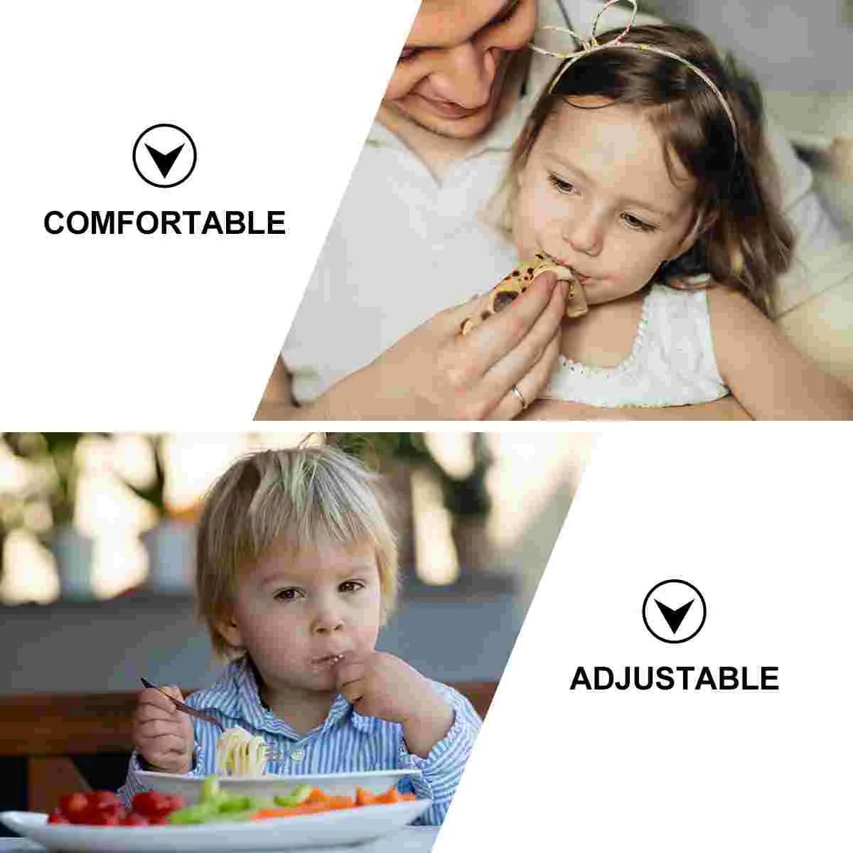 4 PCS Bib Extension Belt Comfortable Bibs Baby Extender Eating Easy to Clean Safe Silica Gel Practical