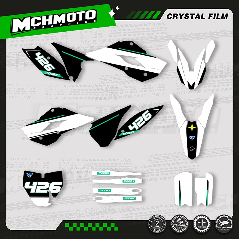 

Наклейки MCHMFG для мотоцикла Husqvarna TC85 TC 85 2014 2015 2016 2017, графические наклейки, комплекты 005