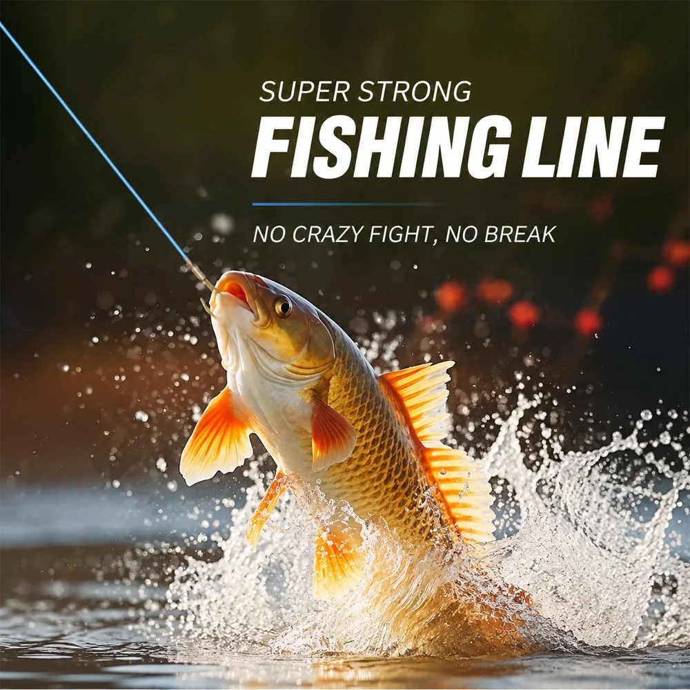 ROUANTA 500M 1000M Superstark Nylon Angelschnur Hochfeste Monofilament-Schnur Glatt Verschleißfest Sinkende Schnur Pesca Tackle – Detail 5