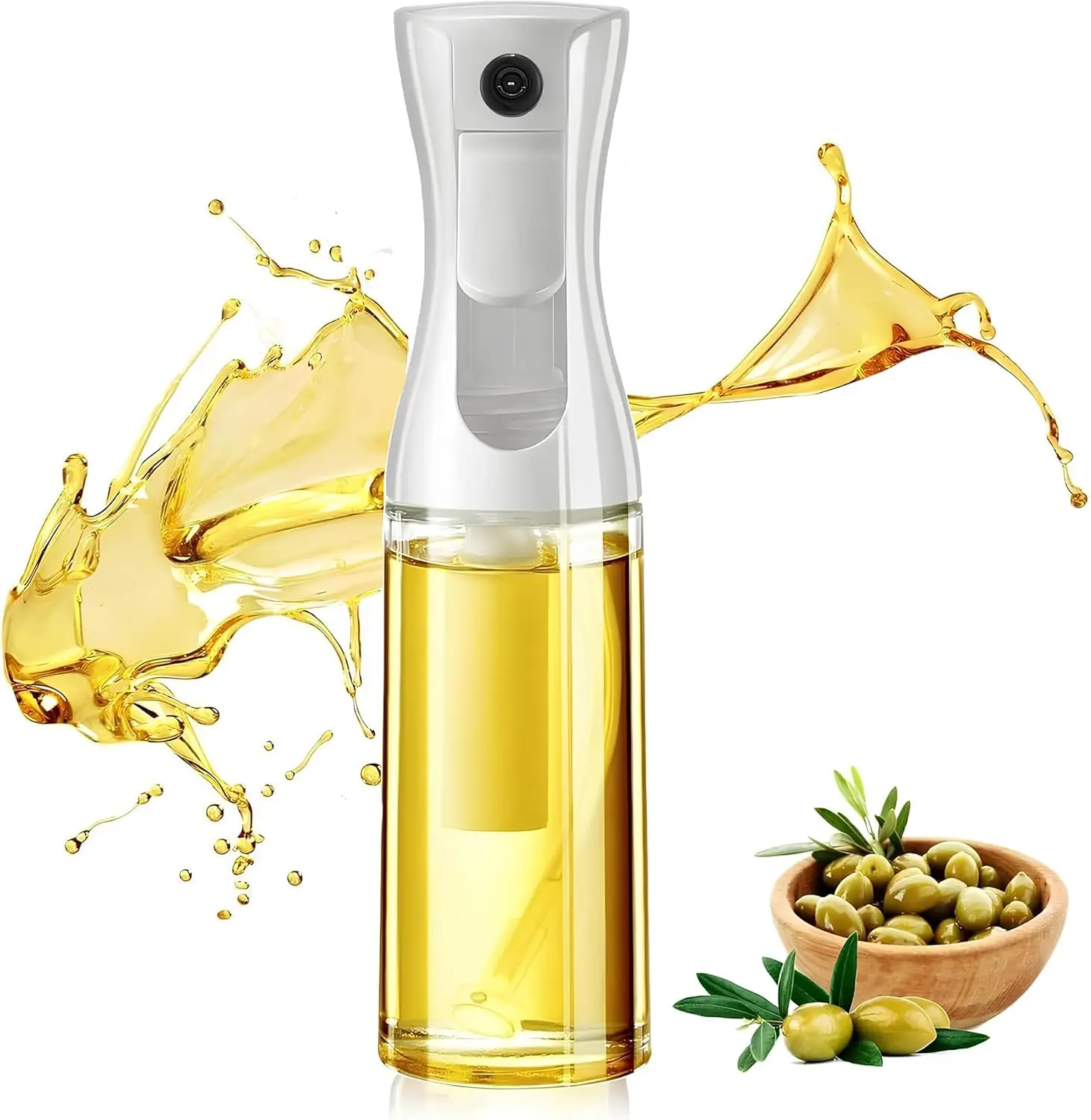 

Oil Mister Spray Bottle for Cooking - Cooking Spray Bottle-6.7 fl.oz Air Fryer Accessories - Refillable Glass Dispenser