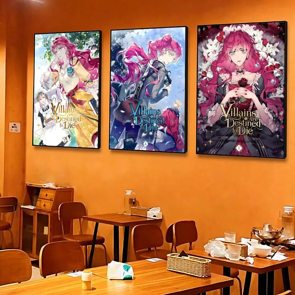 comic Villains Are Destined to Die Poster Poster HD Printing Cozy and Warm Style for Home Decor for Bedrooms Cafes Gift Giving
