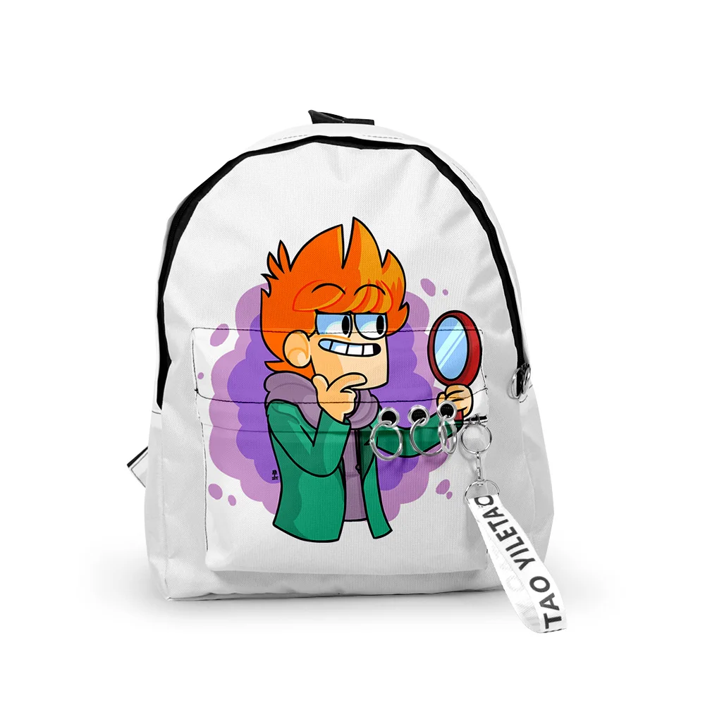 Harajuku Novelty Cool eddsworld Backpacks Boys/Girls pupil School Bags 3D Print Keychains Oxford Waterproof Cute Small Backpacks