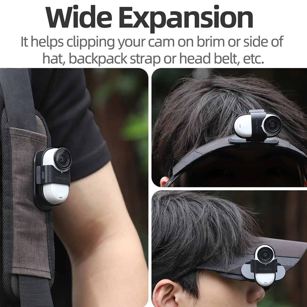 Backpack Clip Holder For Insta360 GO 3/GO 3S Camera Mount 360 Degree Fixed Mount Clamp Camera Cap Holder for Insta360 GO 3