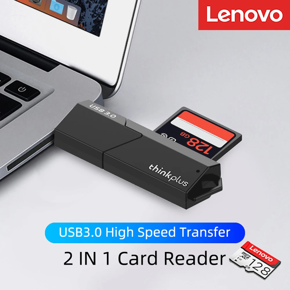 

Lenovo D204 2-in-1 USB Type-C Card Reader High Speed Portable TF Micro SD Card Reader Adapter for Phone Laptop