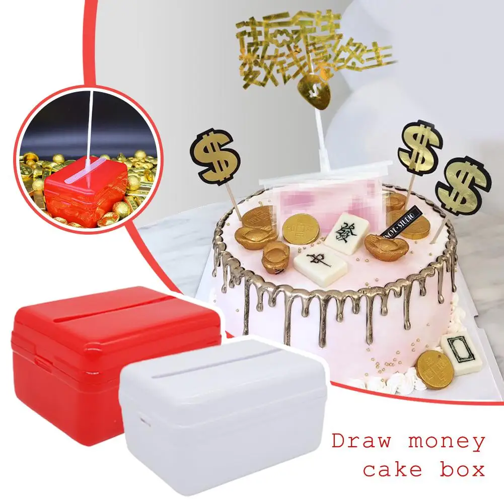 Cake Money Pulling Box Creative Cake Making Mold Funny Draw Cake Box Party Decoration Money Reusable Baking Decoration Cake F8N1