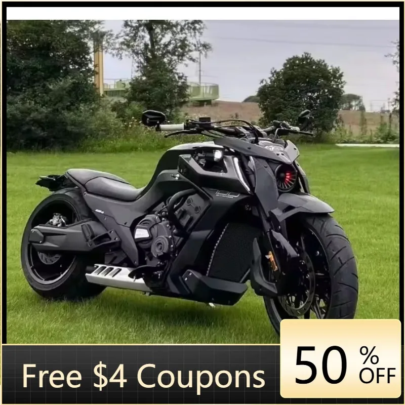 Rs 500 700 Series V4 Four-Cylinder Brushed Motor 600-1000CC Liquid Cooled Retro Prince Cruise Wide Tire Heavy Duty Motorcycle