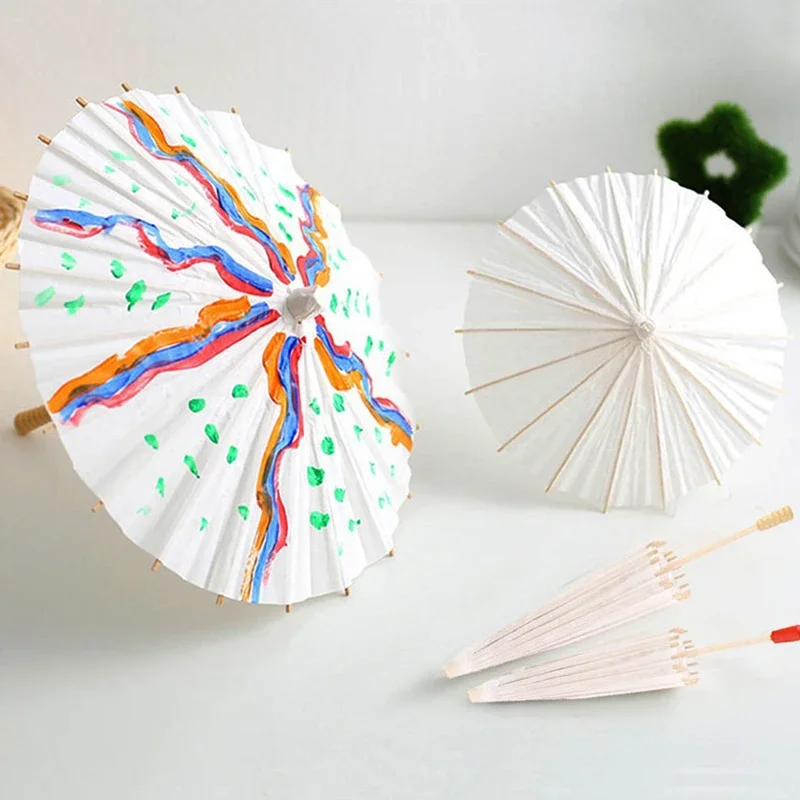 Chinese Style DIY Paper Umbrella Photo Props For Women Girl Wedding Dance Prop Oil Paper Dancing Umbrellas Party Favor Decor