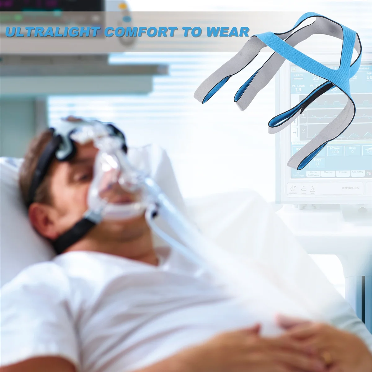 غطاء رأس جهاز التنفس الصناعي العالمي ، حزام الفرقة ل CPAP