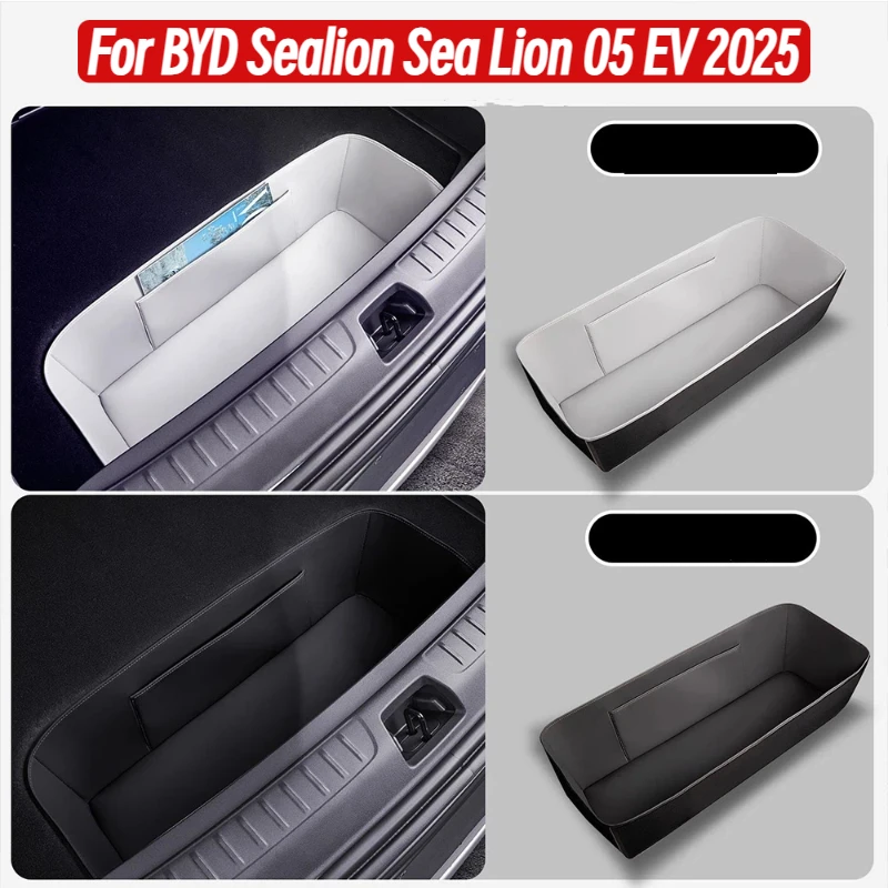 

Car rear spare storage compartment mat cushion Cover For BYD Sealion Sea Lion 05 EV 2025 Leather Trunk Protective Accessories