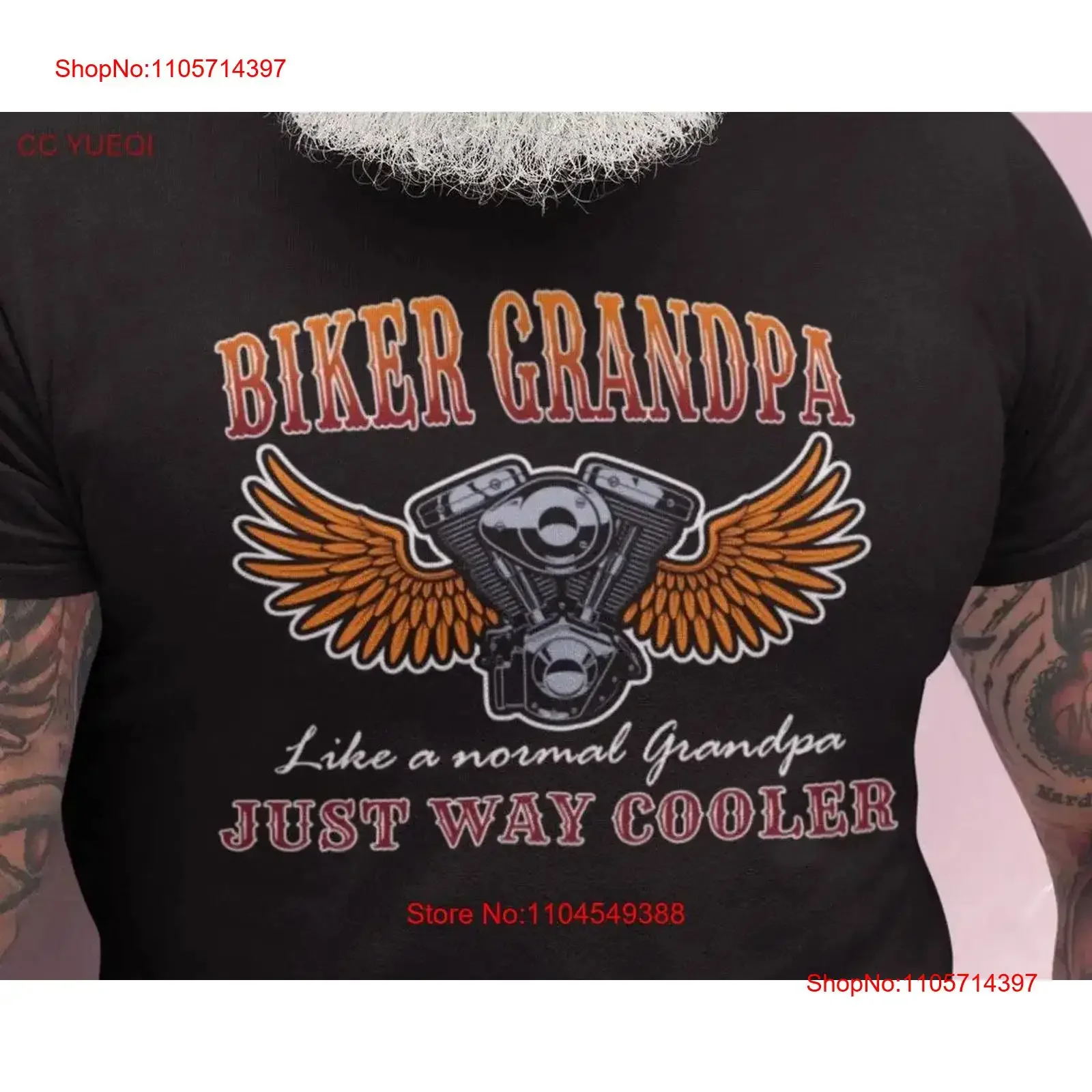 Biker Grandpa Just Way Cooler T Shirt Funny Motorcycle s Dad vintage Washed Versatile Comfortable streetwear Stretched Soft